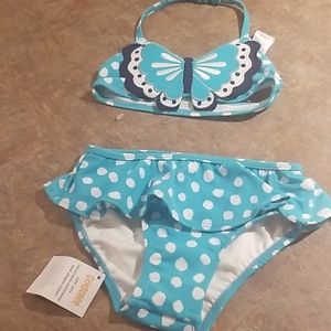 TODDLER 2 PIECE BUTTERFLY SWIM SUIT